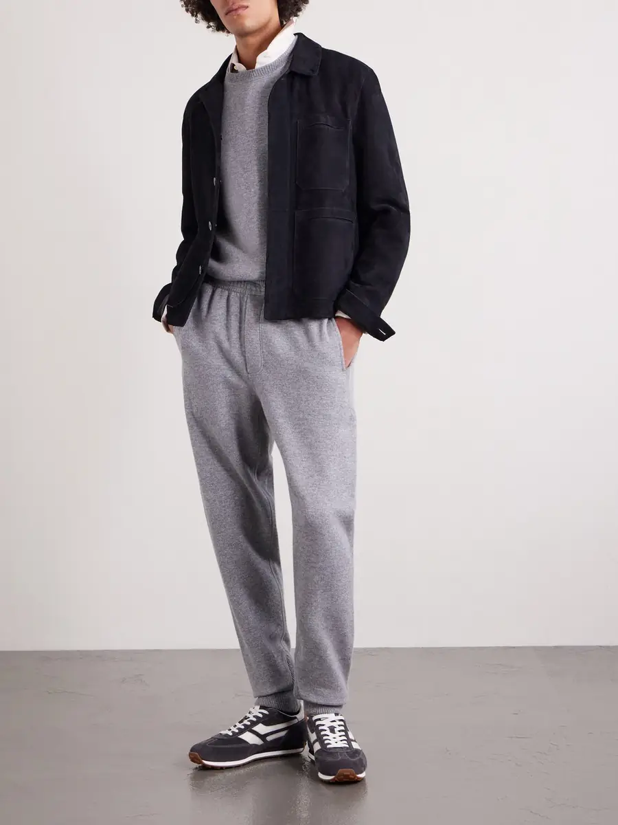 Tom Ford Tapered Cashmere and Cotton-Blend Sweatpants - Men | Thumbnail 2 Tom Ford Tapered Cashmere and Cotton-Blend Sweatpants - Men | Thumbnail 2