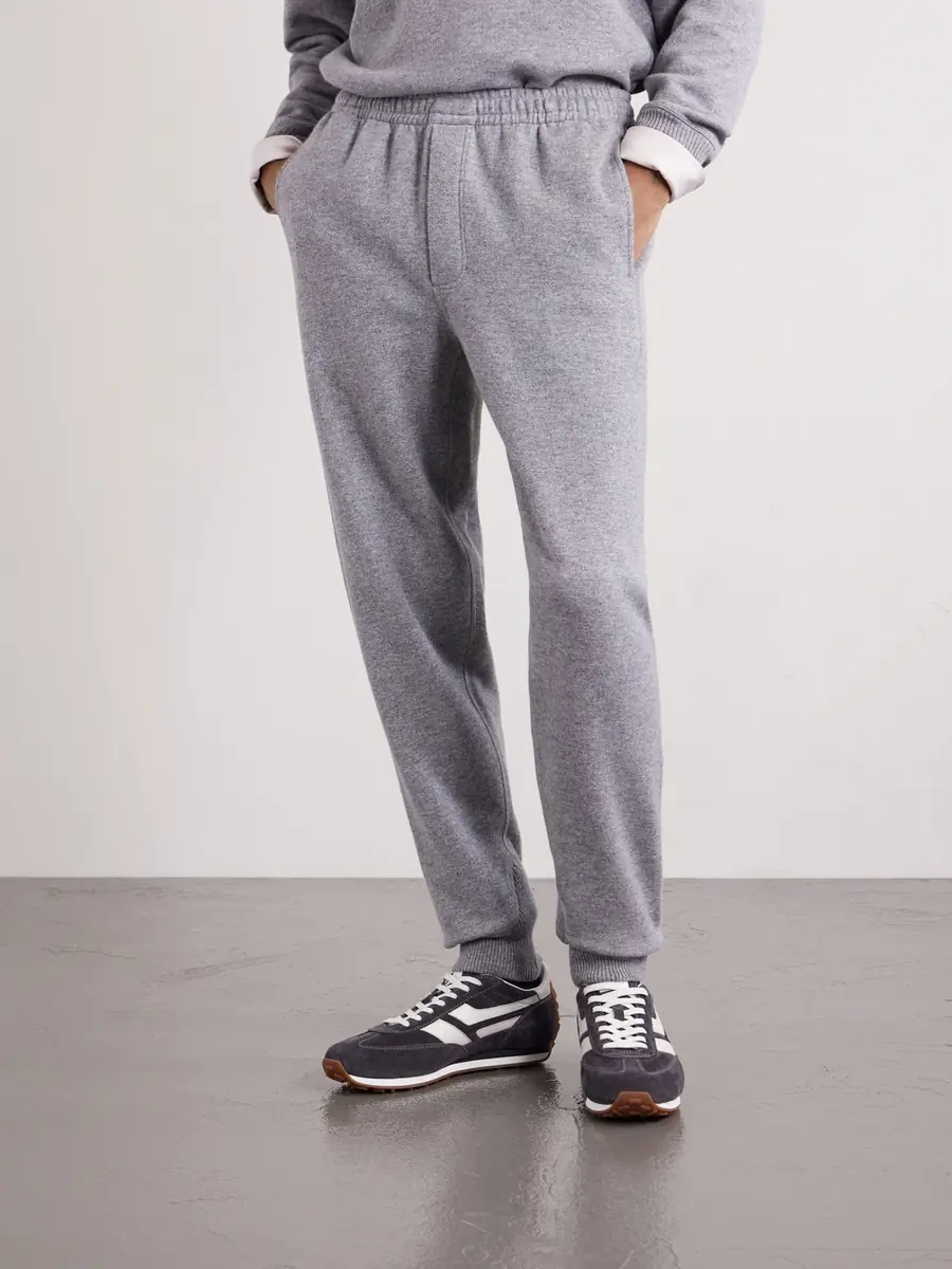 Tom Ford Tapered Cashmere and Cotton-Blend Sweatpants - Men | Thumbnail 3 Tom Ford Tapered Cashmere and Cotton-Blend Sweatpants - Men | Thumbnail 3