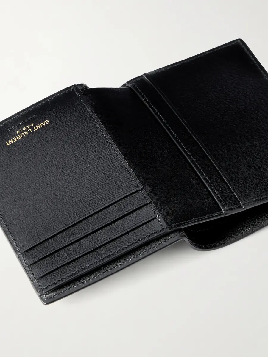 Saint Laurent Tiny Cassandre Logo-Appliquéd Leather Bifold Wallet - Men | Thumbnail 4 Saint Laurent Tiny Cassandre Logo-Appliquéd Leather Bifold Wallet - Men | Thumbnail 4
