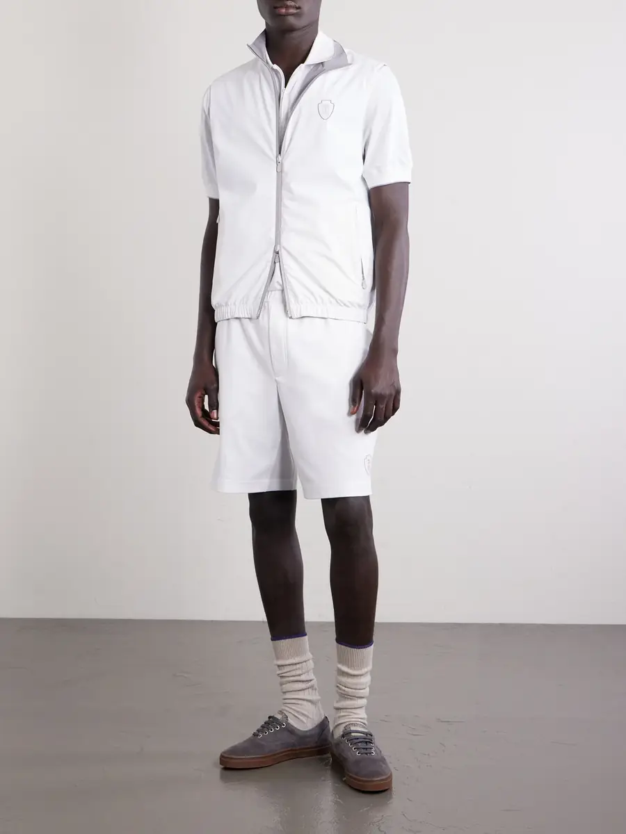 Brunello Cucinelli Logo-Appliquéd Jersey Polo Shirt - Men | Thumbnail 2