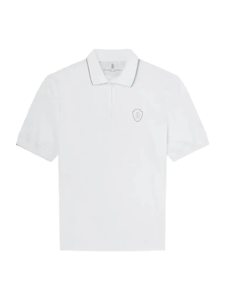 Brunello Cucinelli Logo-Appliquéd Jersey Polo Shirt - Men