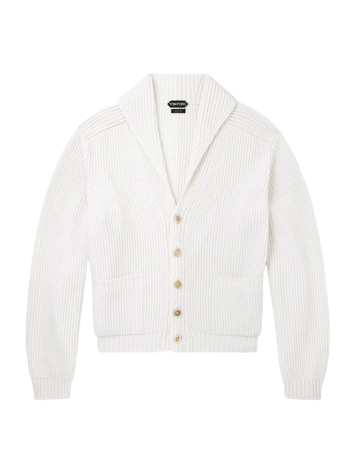 Ribbed Cashmere and Cotton-Blend Cardigan - Men Ribbed Cashmere and Cotton-Blend Cardigan - Men