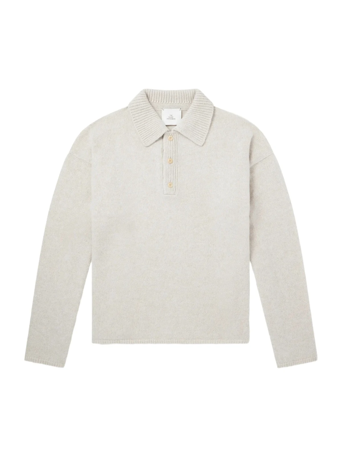 The Elder Statesman Dume Rugby Cashmere Polo Sweater - Men