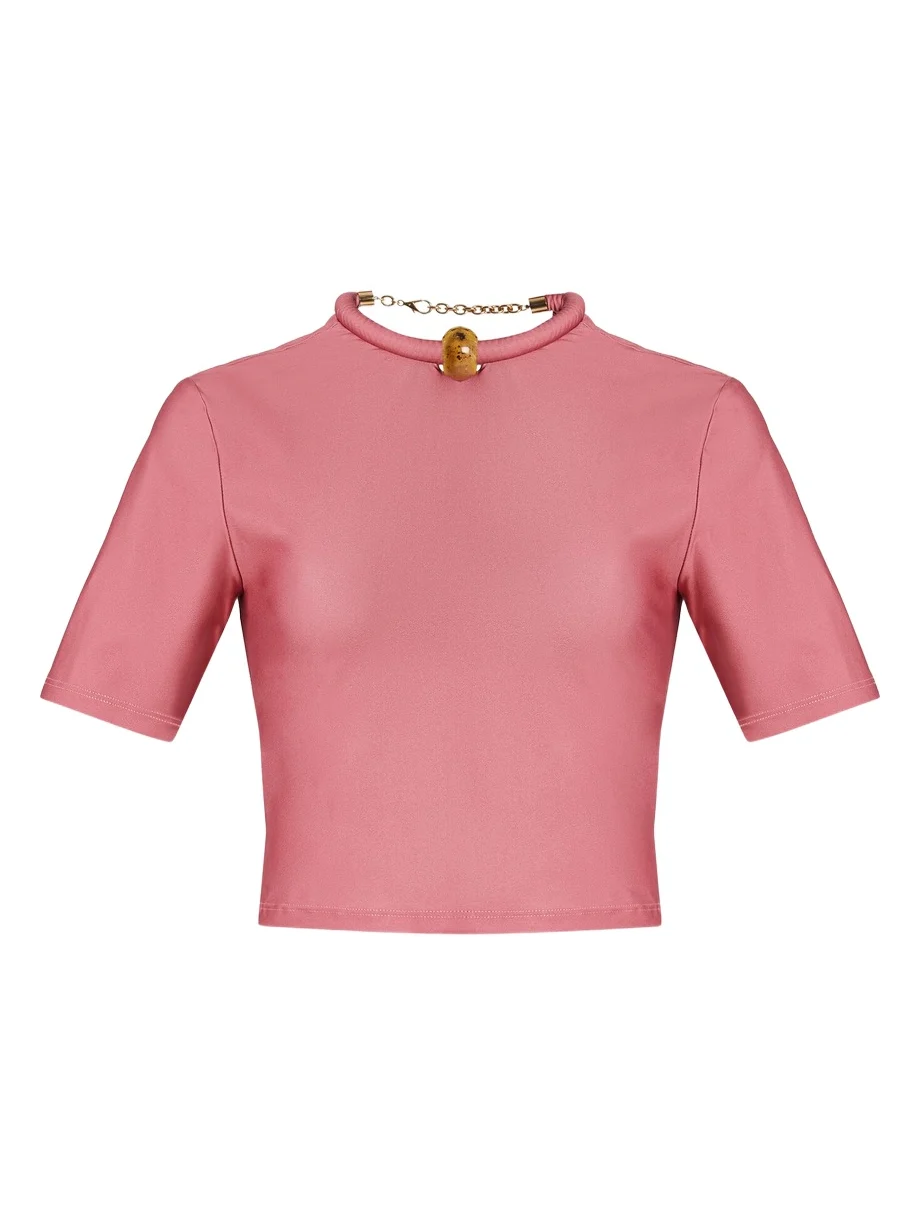 Silvia Tcherassi Exclusive Rio Cropped Jersey Top