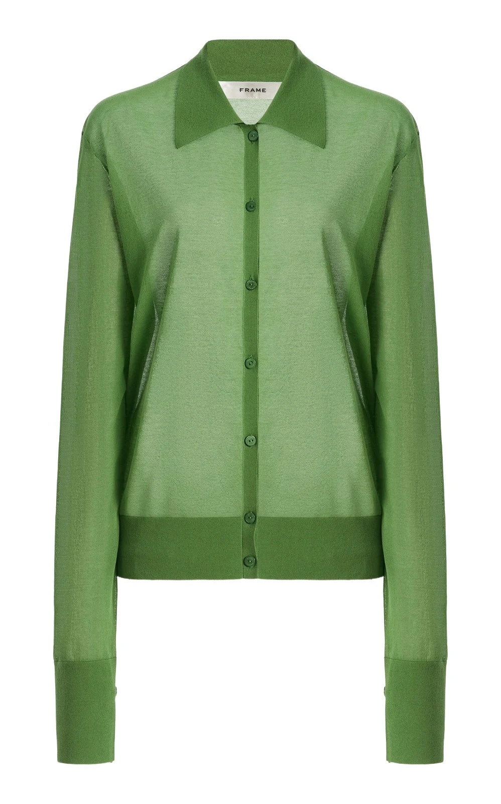 The Collared Cotton-Blend Cardigan The Collared Cotton-Blend Cardigan