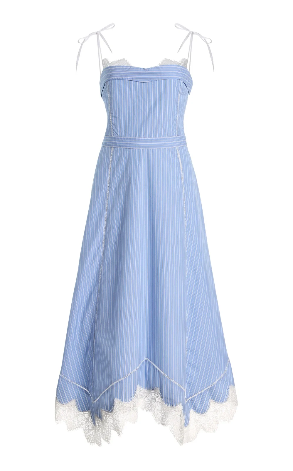 Avaleigh Lace-Trimmed Cotton Midi Dress Avaleigh Lace-Trimmed Cotton Midi Dress