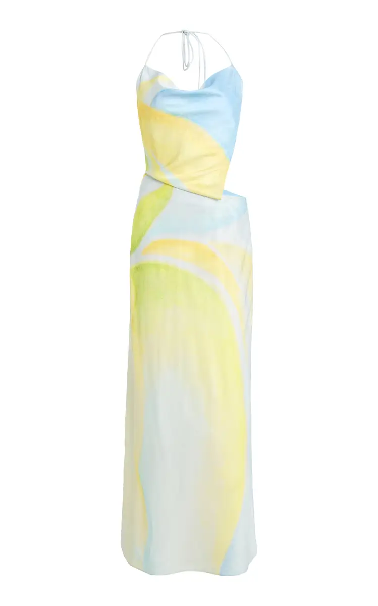 Significant Other Milou Printed Satin Maxi Dress | Thumbnail 6 Significant Other Milou Printed Satin Maxi Dress | Thumbnail 6