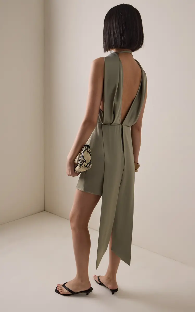 Significant Other Luka Draped Satin Mini Dress | Thumbnail 4 Significant Other Luka Draped Satin Mini Dress | Thumbnail 4