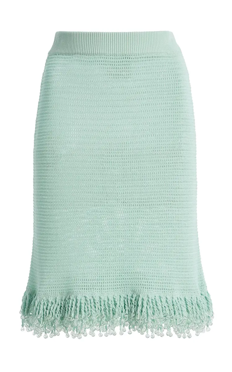 Paris Georgia Fringe Cotton Midi Skirt | Thumbnail 8