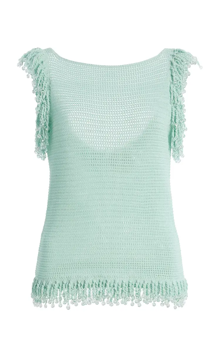 Paris Georgia Fringe Cotton Top | Image 1 Paris Georgia Fringe Cotton Top | Image 1