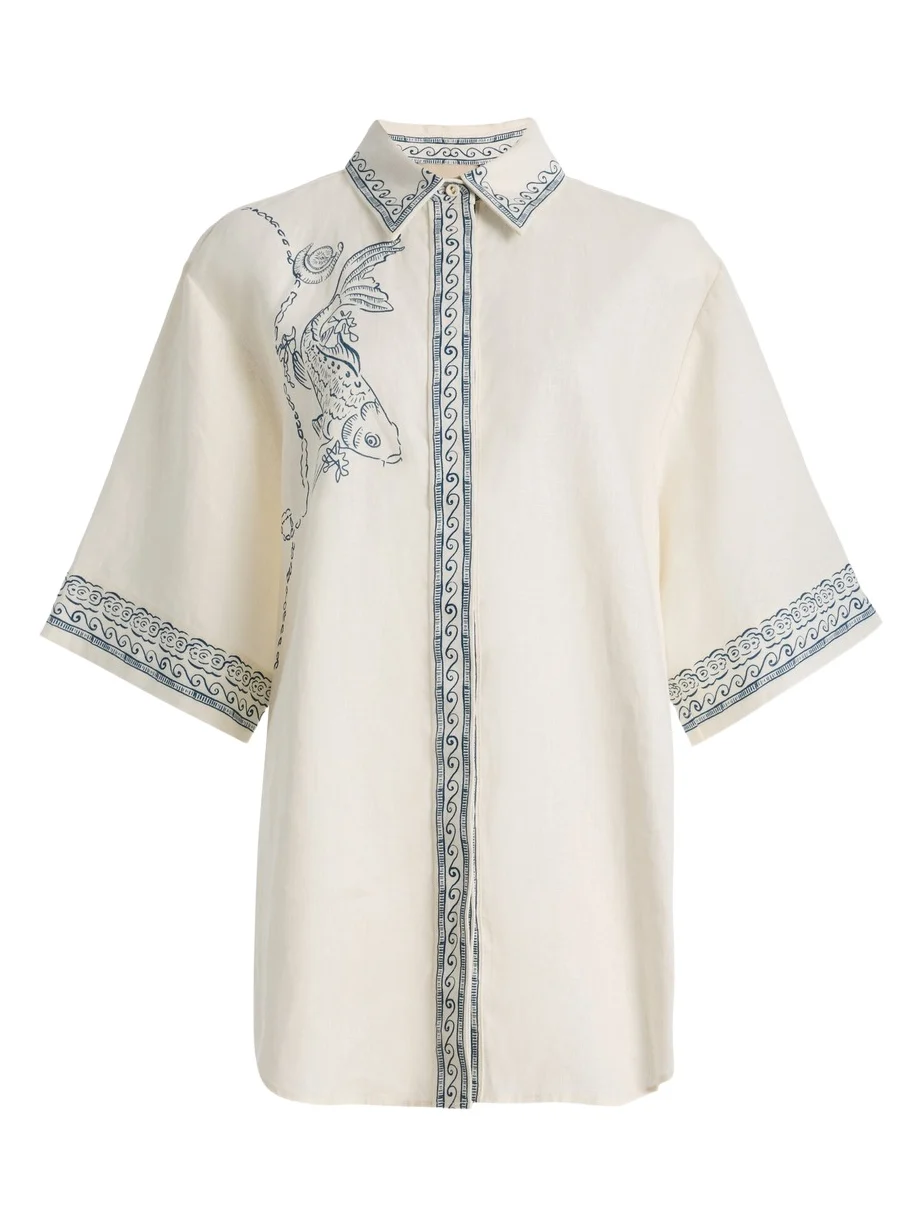 Lucky Printed Linen Shirt