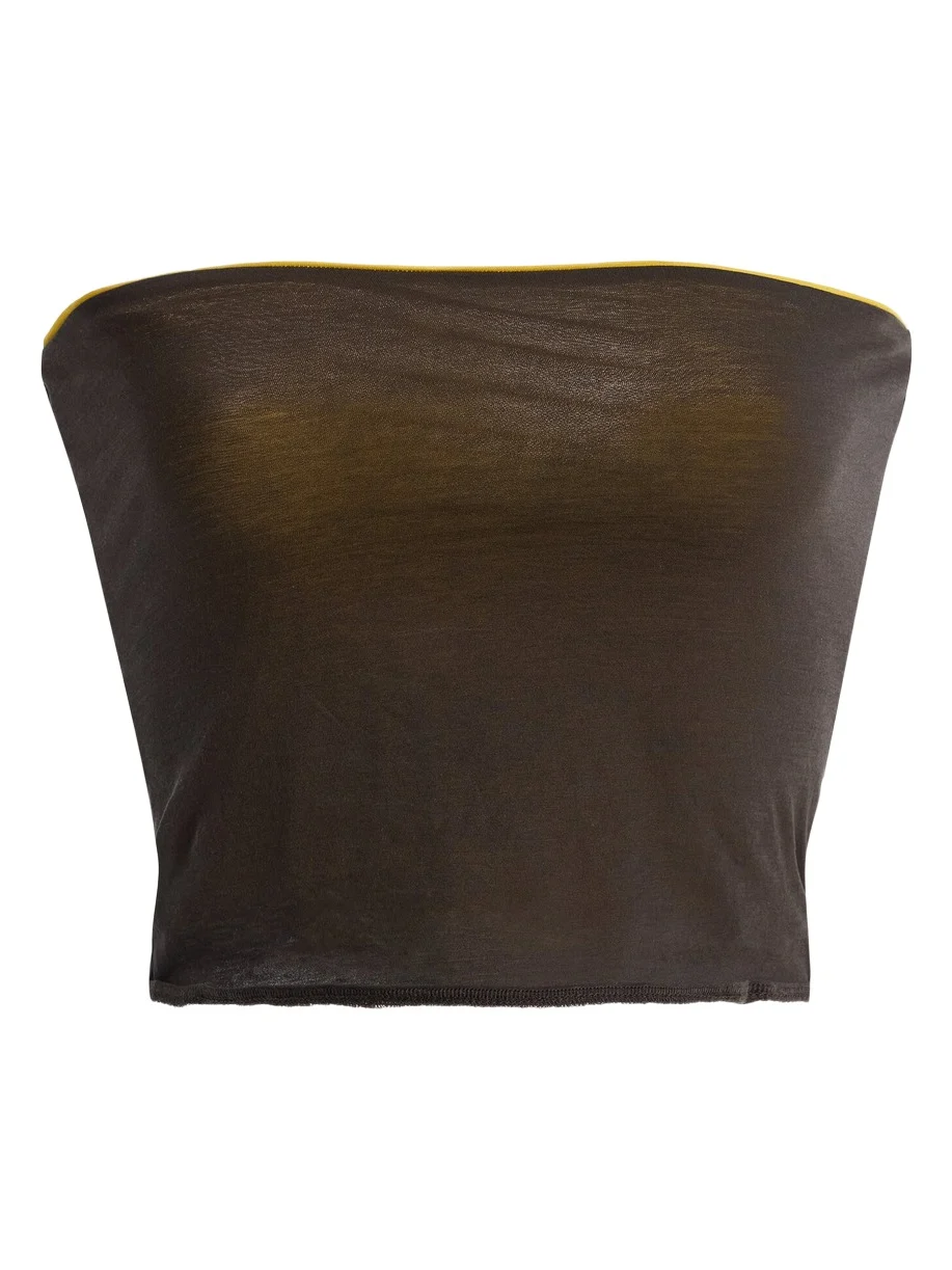 LESET Milo Reversible Cotton Bandeau Top