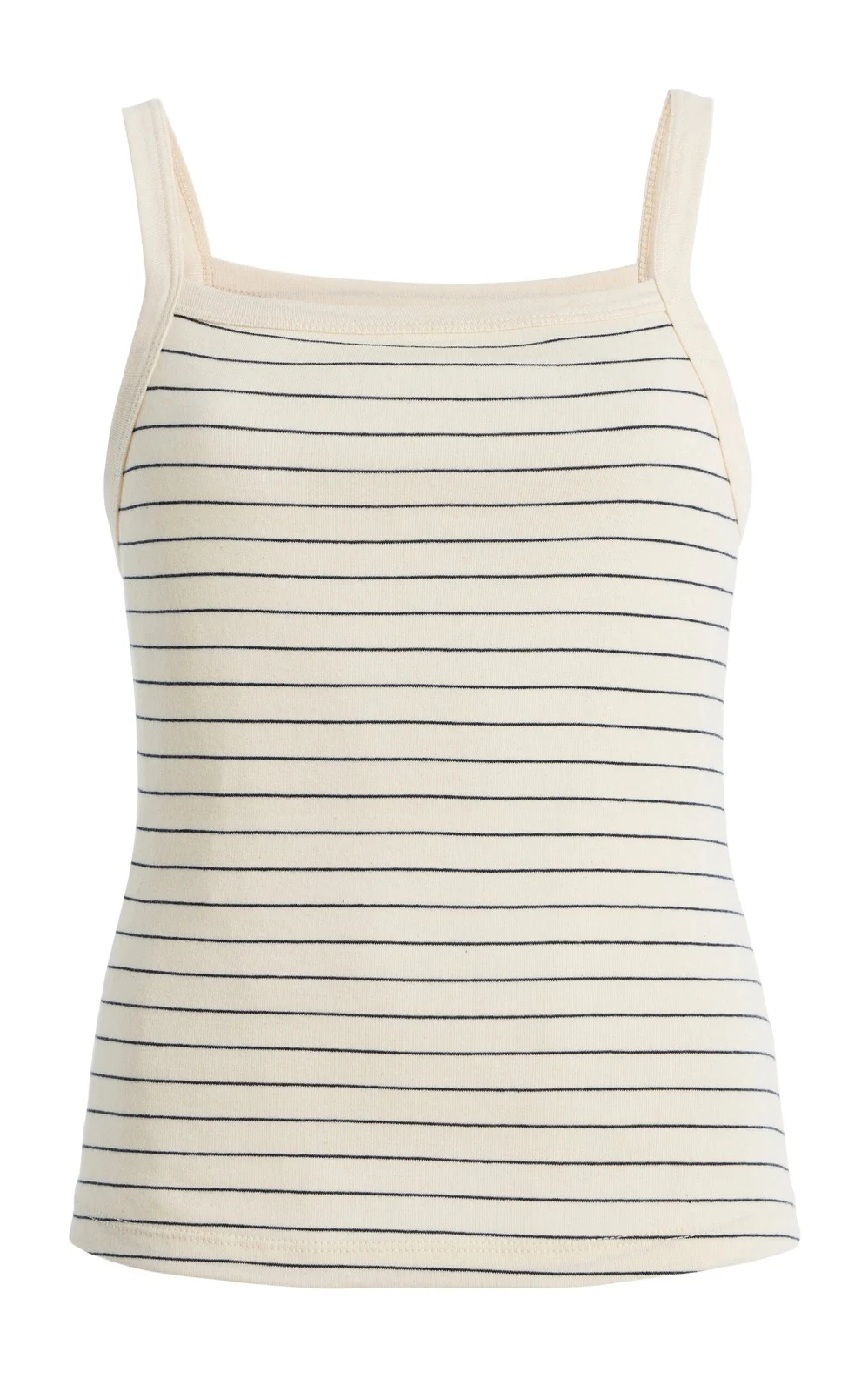 Nando Square-Neck Striped Cotton Tank Top Nando Square-Neck Striped Cotton Tank Top