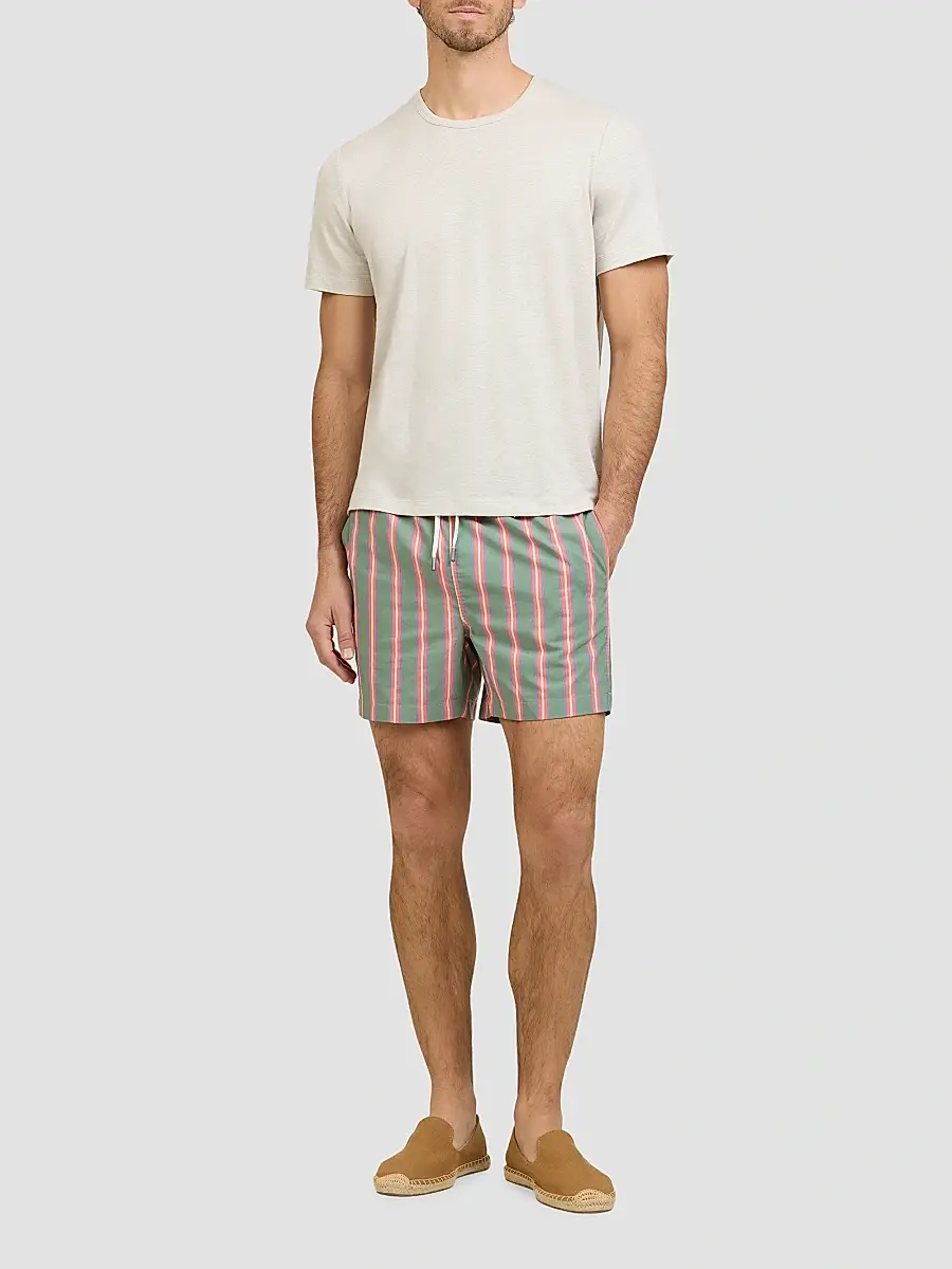 Onia Men's Charles Striped 5'' Swim Trunks | Thumbnail 2