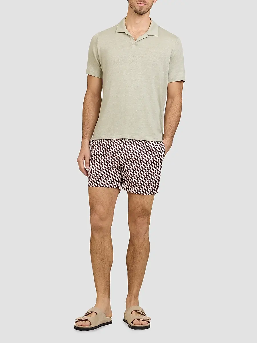 Onia Men's Charles Geometric 5'' Swim Trunks | Thumbnail 2 Onia Men's Charles Geometric 5'' Swim Trunks | Thumbnail 2