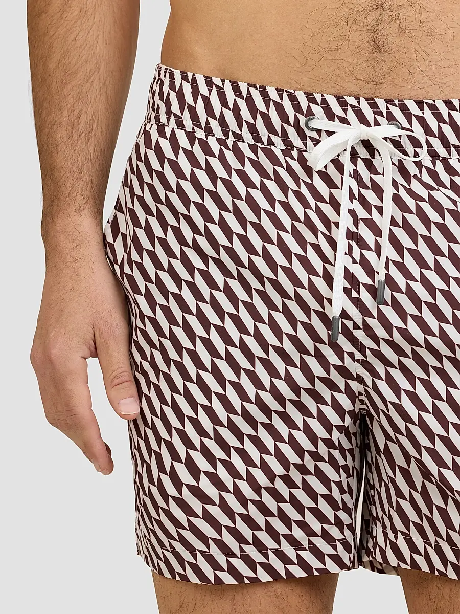 Onia Men's Charles Geometric 5'' Swim Trunks | Thumbnail 4 Onia Men's Charles Geometric 5'' Swim Trunks | Thumbnail 4