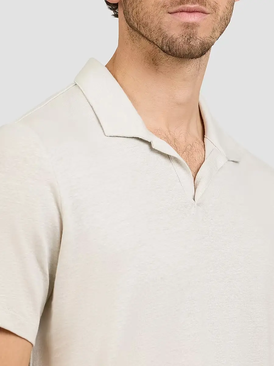 Onia Men's Shaun Stretch-Linen Polo Shirt | Thumbnail 4 Onia Men's Shaun Stretch-Linen Polo Shirt | Thumbnail 4