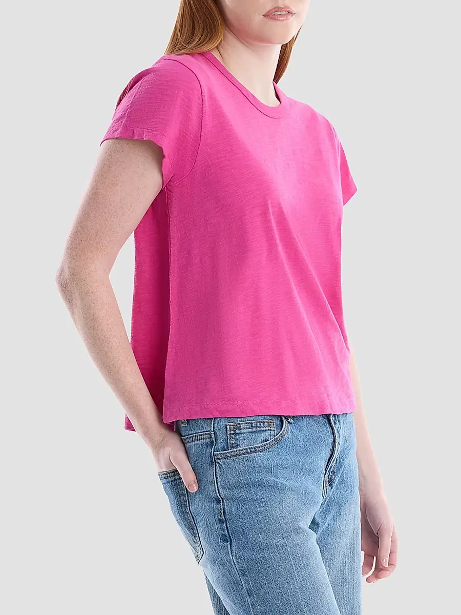 Wilt Women's Baby Fit Crew T-Shirt - Rose Violet | Thumbnail 4 Wilt Women's Baby Fit Crew T-Shirt - Rose Violet | Thumbnail 4
