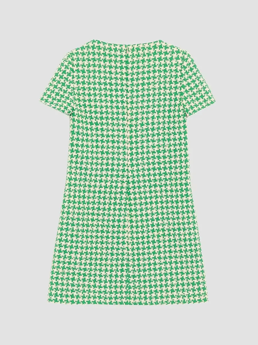 Valentino Women's Short Houndstooth Tweed Dress | Thumbnail 2 Valentino Women's Short Houndstooth Tweed Dress | Thumbnail 2