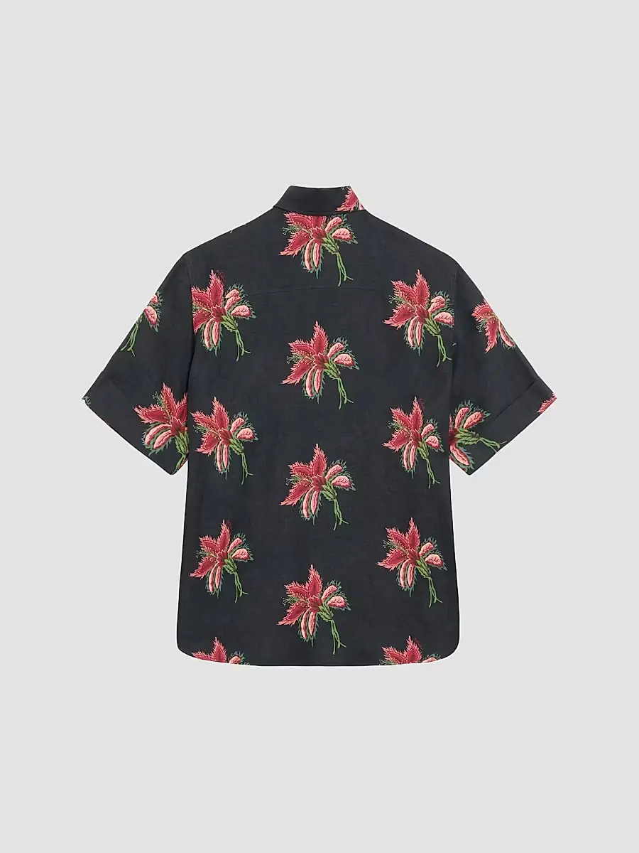 Valentino Women's Papier Floral Linen Shirt | Thumbnail 2