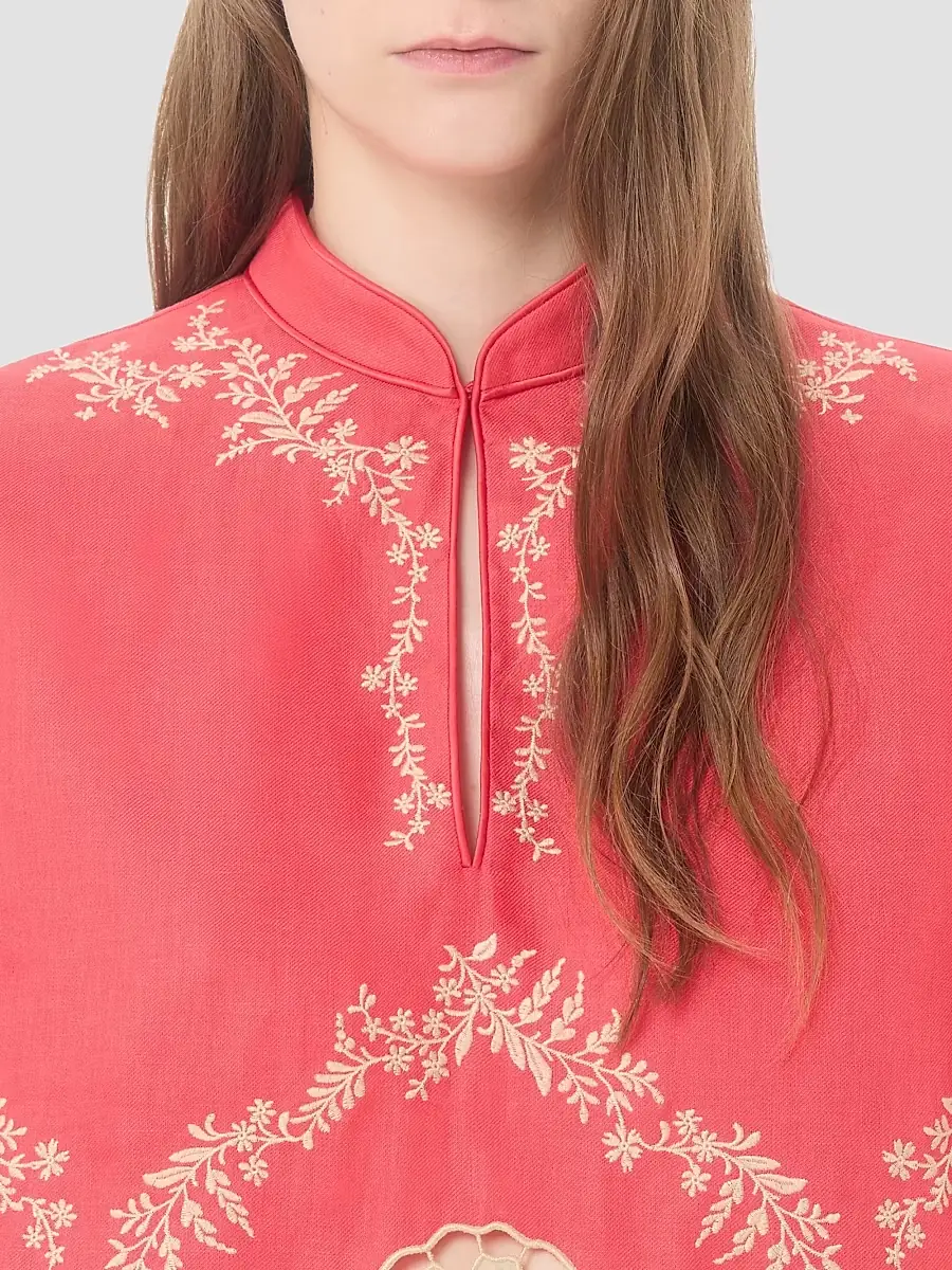 Valentino Women's Embroidered Couture Linen Top | Thumbnail 6