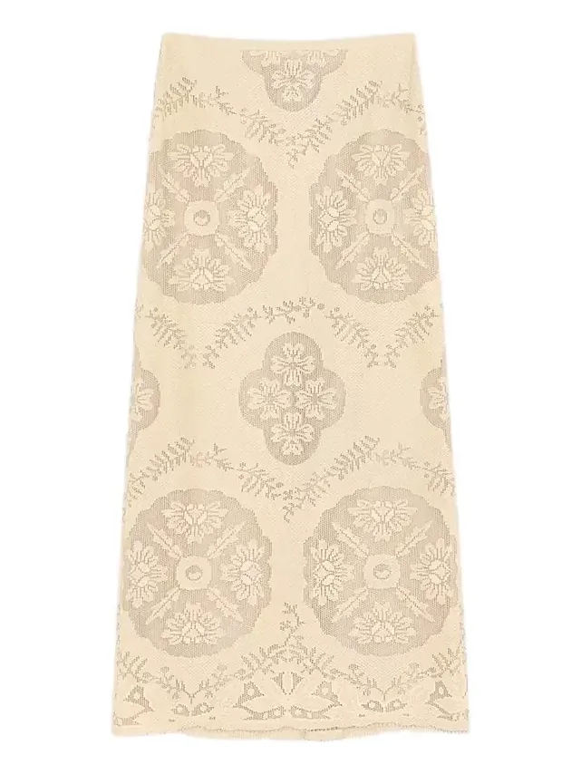 Women's Skirt in Floral Stamp Blanket Women's Skirt in Floral Stamp Blanket