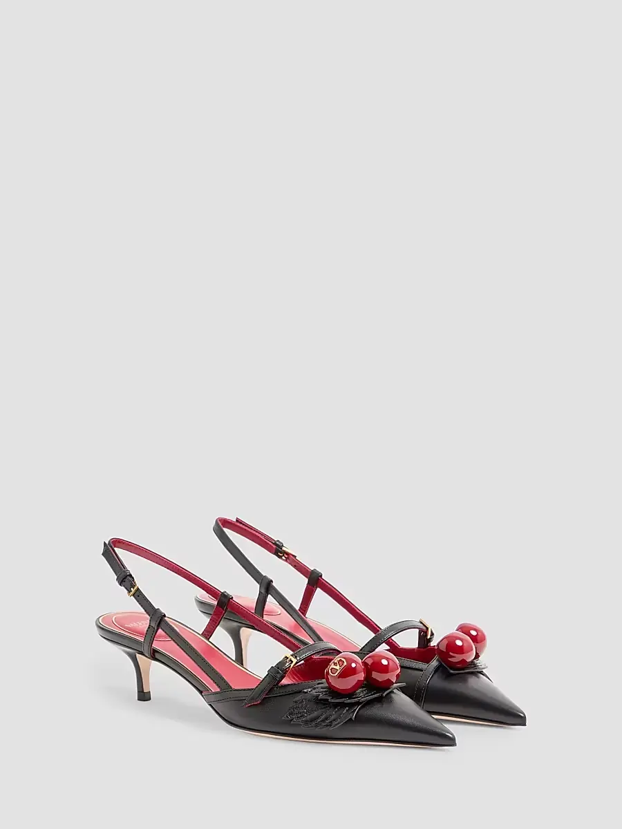 Valentino Women's Cherryfic Slingback 45MM Pumps | Thumbnail 2 Valentino Women's Cherryfic Slingback 45MM Pumps | Thumbnail 2