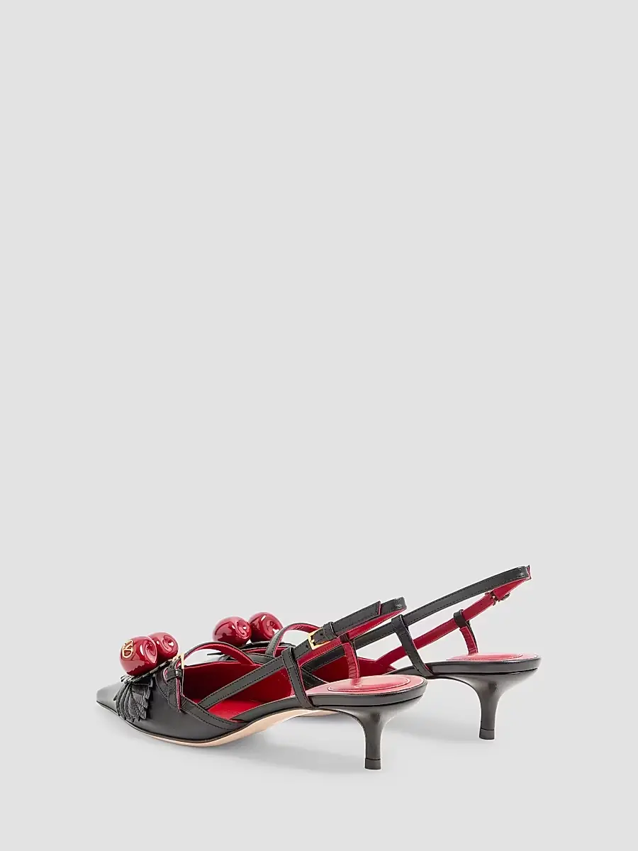 Valentino Women's Cherryfic Slingback 45MM Pumps | Thumbnail 3 Valentino Women's Cherryfic Slingback 45MM Pumps | Thumbnail 3
