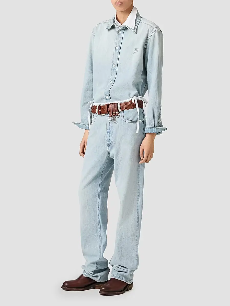 Miu Miu Women's Washed Denim Shirt | Thumbnail 2 Miu Miu Women's Washed Denim Shirt | Thumbnail 2
