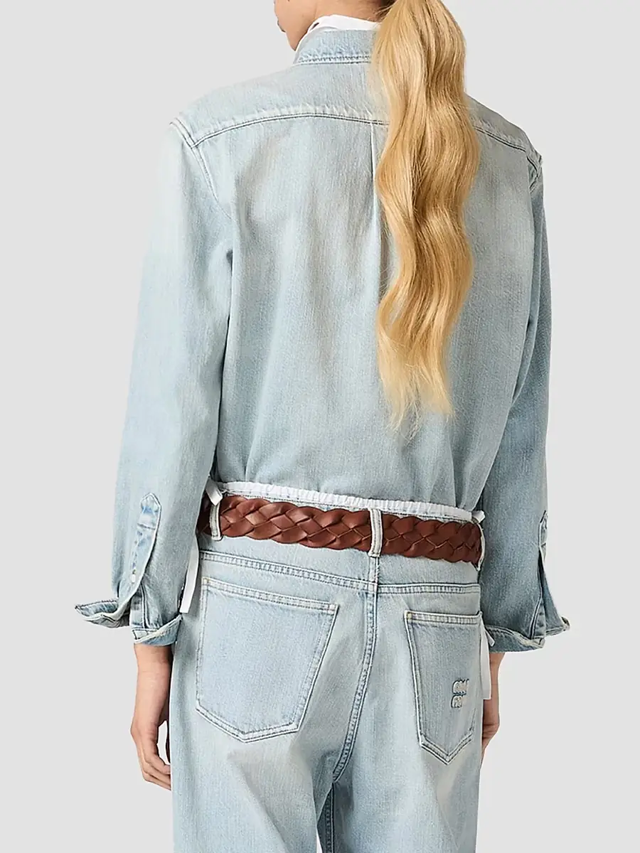 Miu Miu Women's Washed Denim Shirt | Thumbnail 3 Miu Miu Women's Washed Denim Shirt | Thumbnail 3