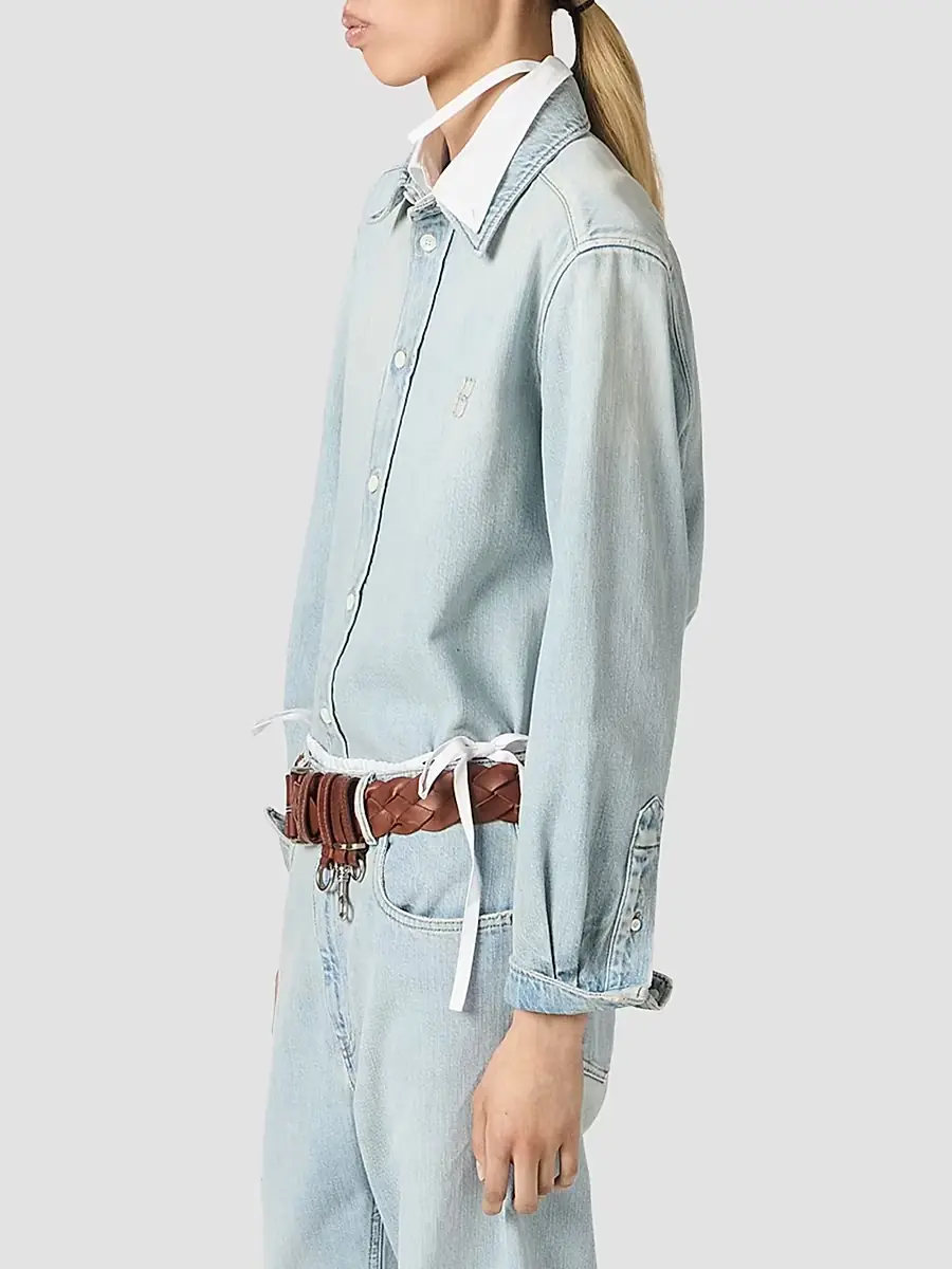 Miu Miu Women's Washed Denim Shirt | Thumbnail 6 Miu Miu Women's Washed Denim Shirt | Thumbnail 6