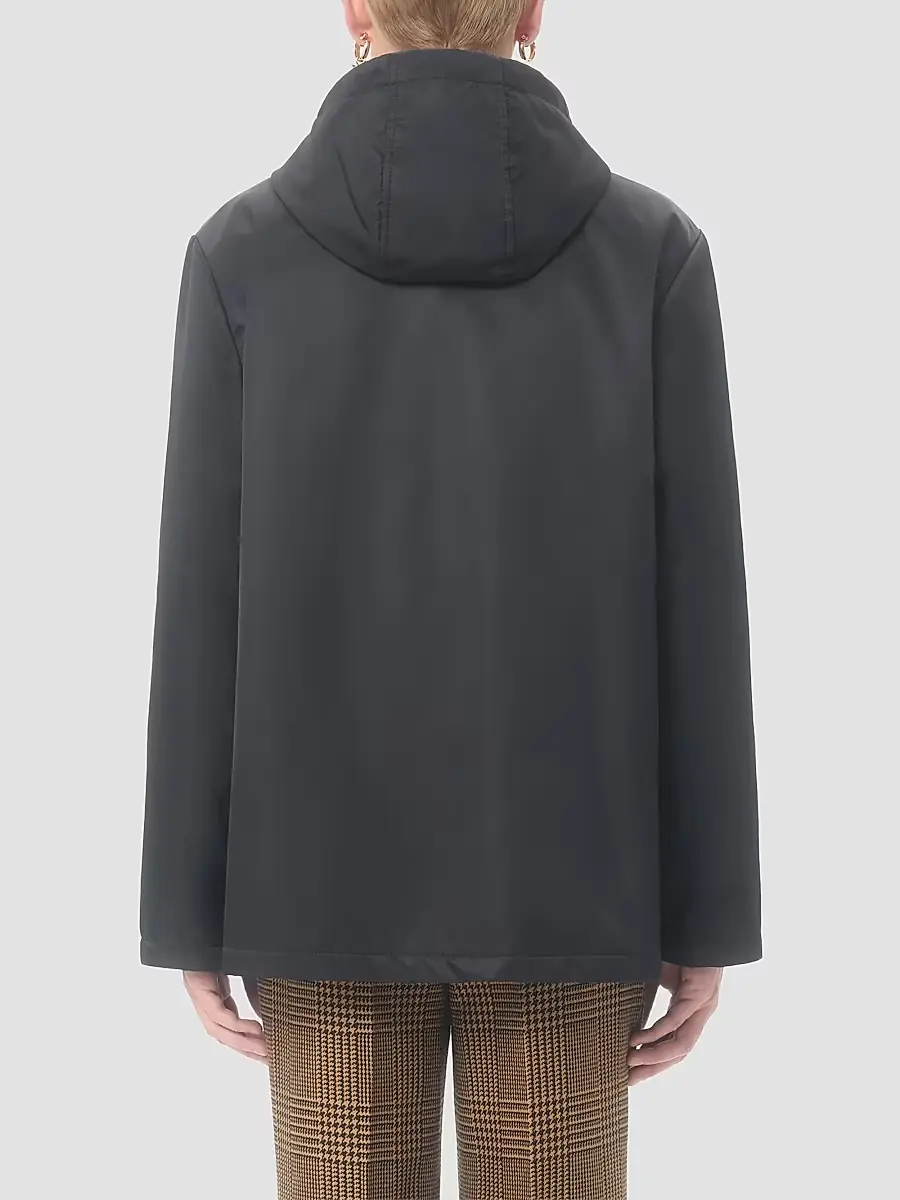 Valentino Men's Nylon Hooded Windbreaker Jacket with VLogo Patch | Thumbnail 5 Valentino Men's Nylon Hooded Windbreaker Jacket with VLogo Patch | Thumbnail 5
