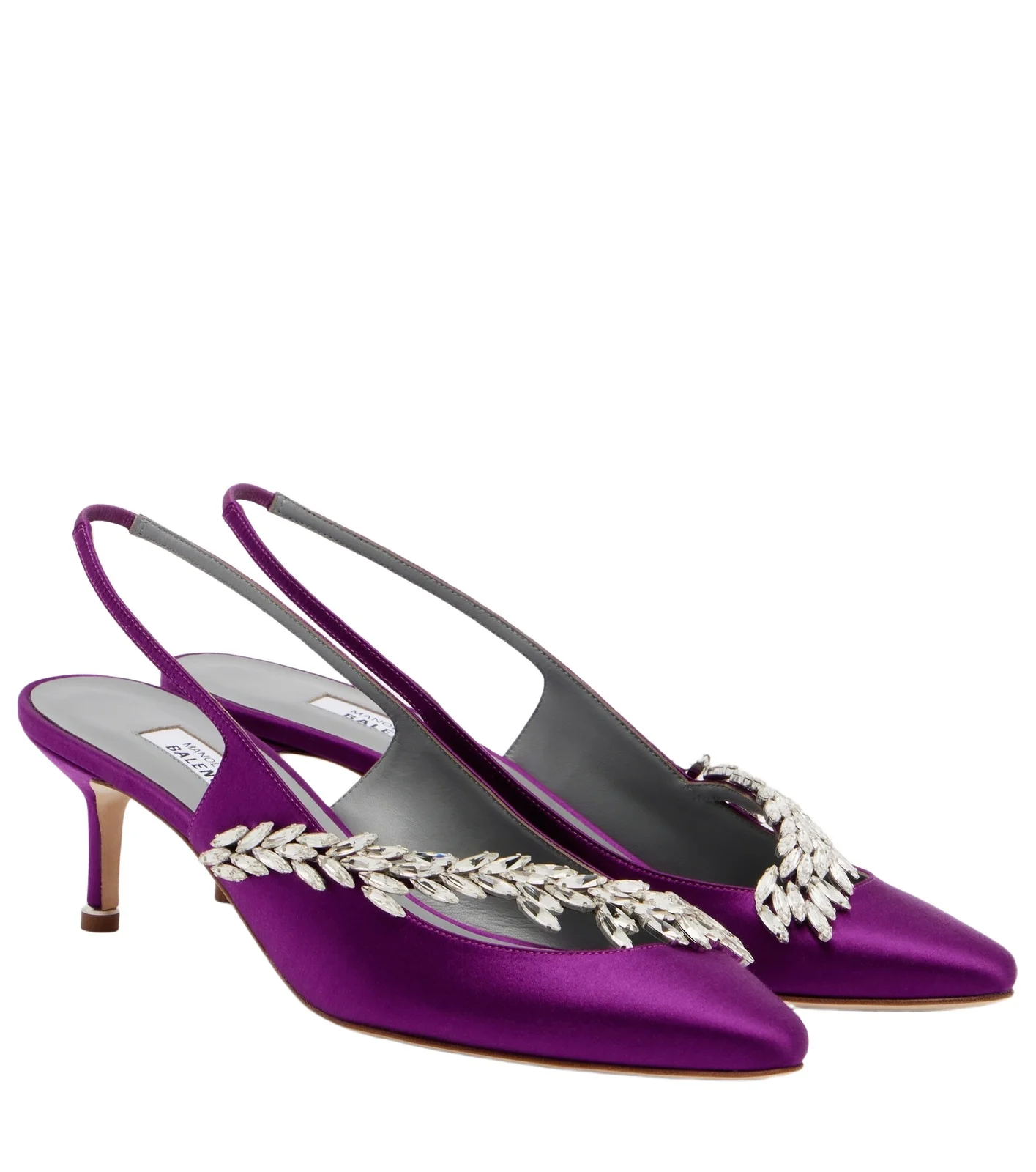 x Manolo Blahnik satin slingback pumps x Manolo Blahnik satin slingback pumps