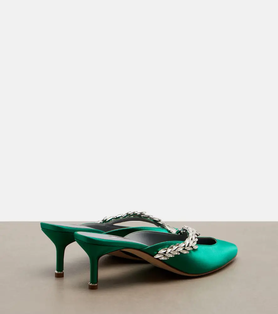 Balenciaga x Manolo Blahnik embellished satin mules | Thumbnail 3 Balenciaga x Manolo Blahnik embellished satin mules | Thumbnail 3