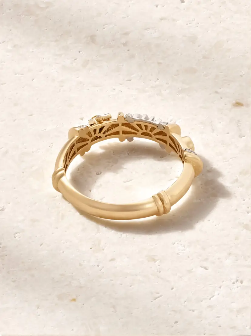 L’Atelier Nawbar Milky Way 18-karat Gold Diamond Band | Thumbnail 3