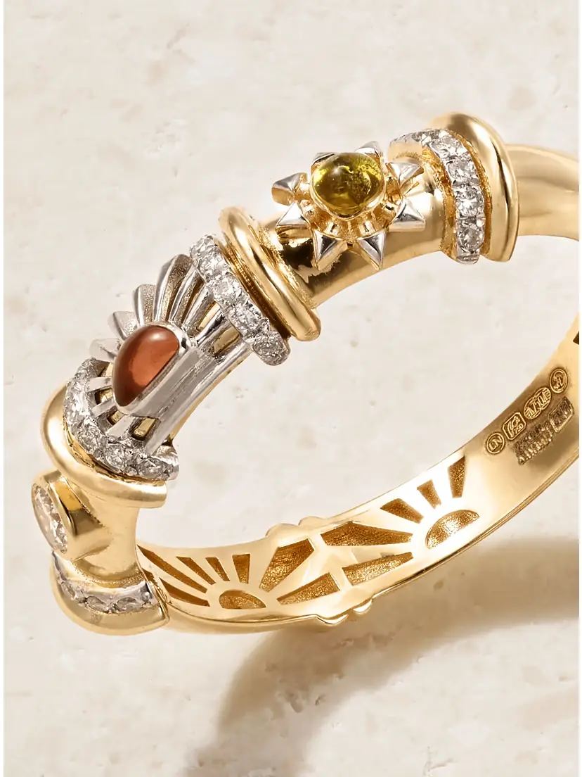 L’Atelier Nawbar Milky Way 18-karat Gold Diamond Band | Thumbnail 4