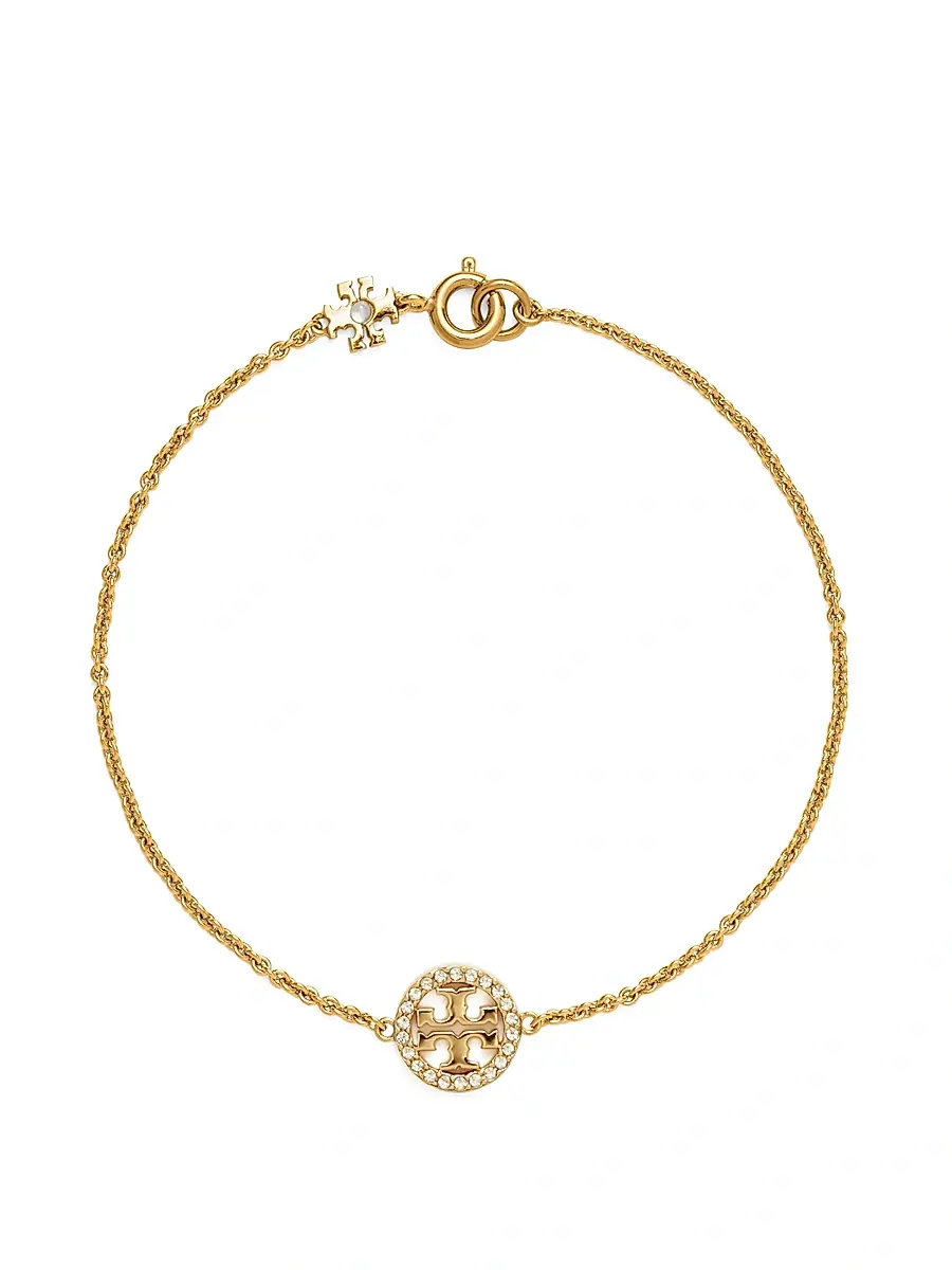 Women's Icon Pavé Chain Bracelet - Tory Gold Crystal