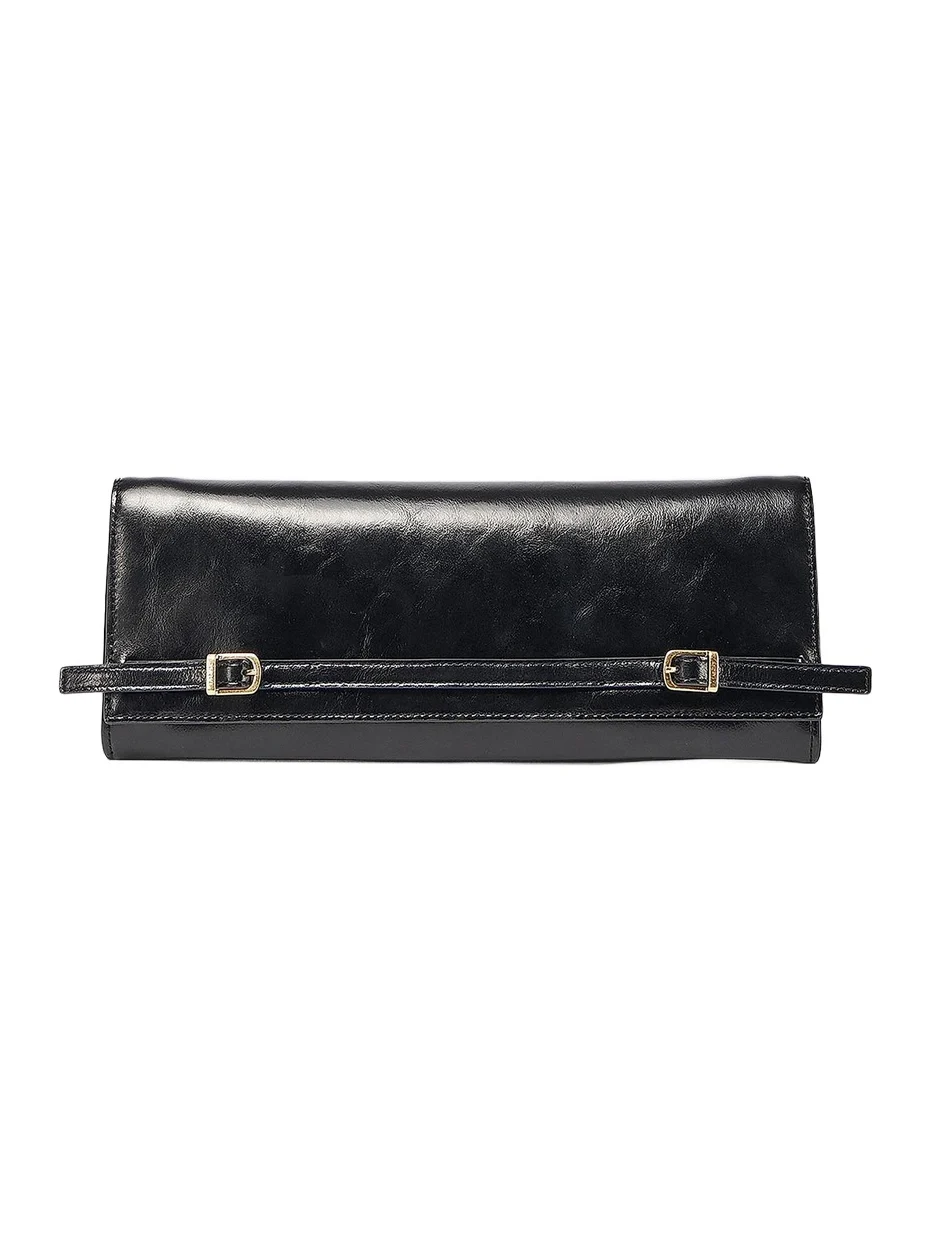 Women's River East West Moto Leather Clutch