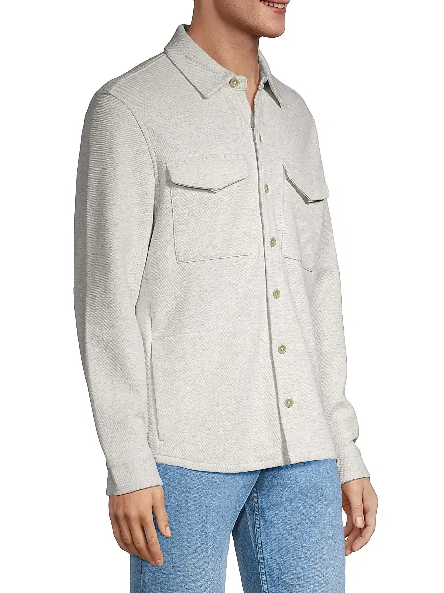 Vince Men's Cotton-Blend Shirt Jacket | Thumbnail 4 Vince Men's Cotton-Blend Shirt Jacket | Thumbnail 4