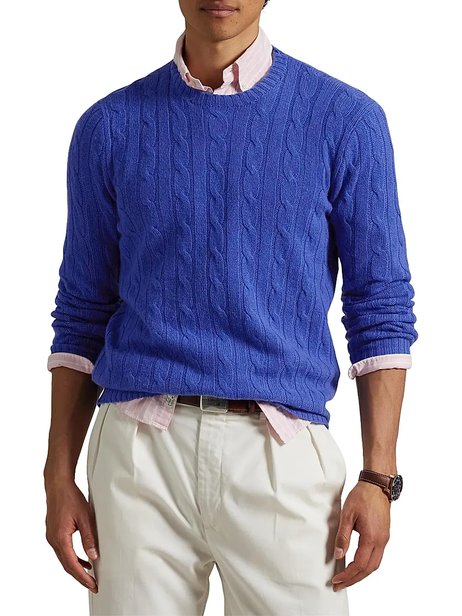 Polo Ralph Lauren Men's Cashmere Cable-Knit Sweater | Thumbnail 3