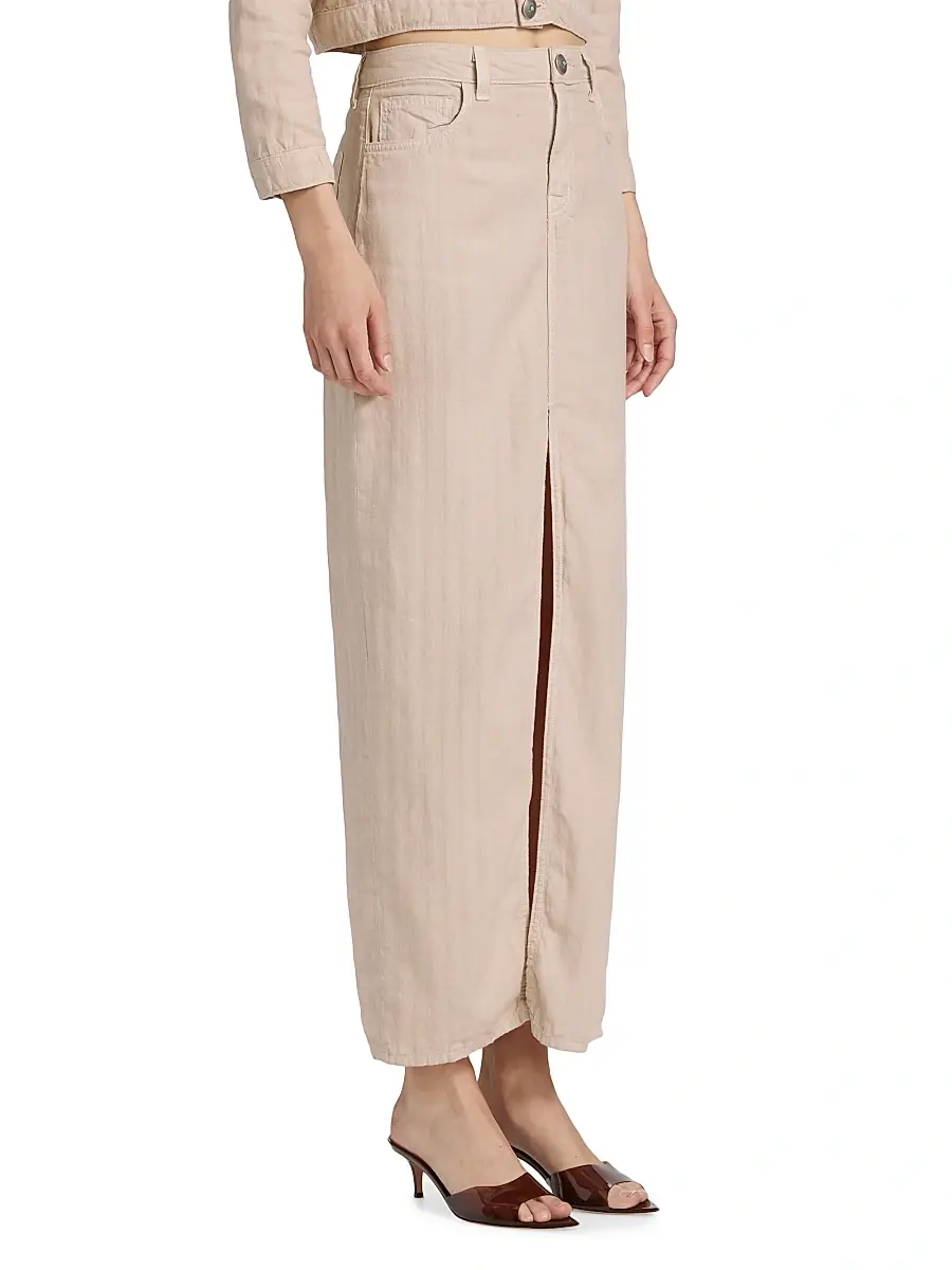 L'Agence Women's Carmy Denim Maxi Skirt | Thumbnail 4