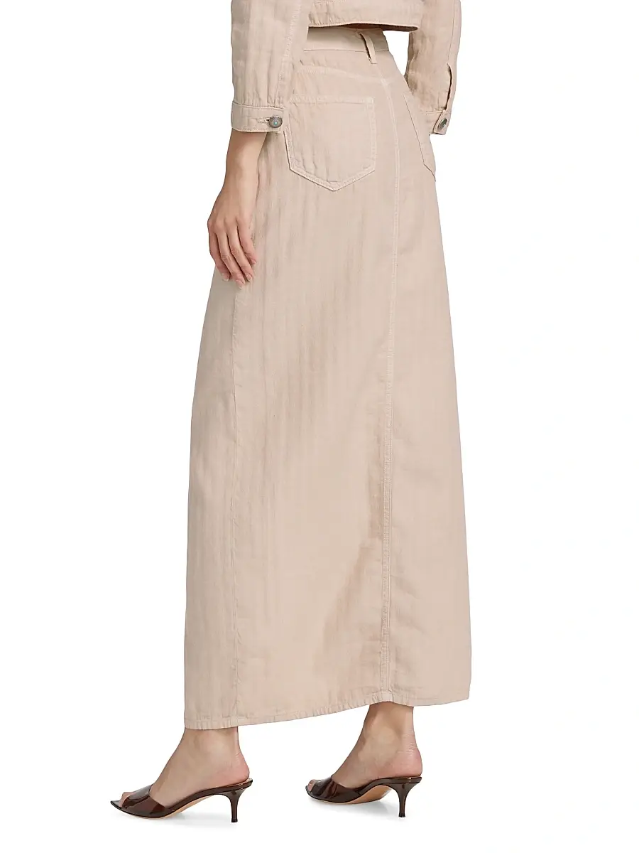 L'Agence Women's Carmy Denim Maxi Skirt | Thumbnail 5