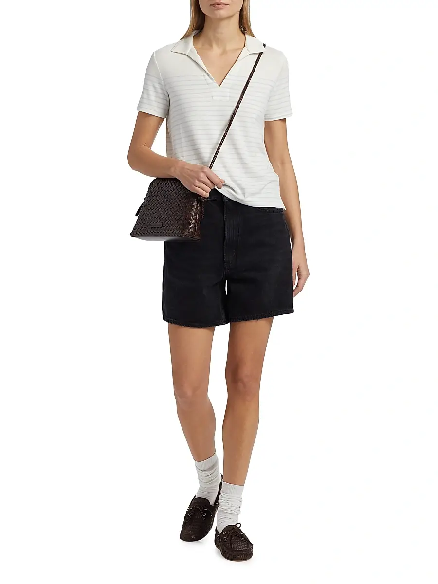 rag & bone Women's The Knit Stripe Polo Shirt | Thumbnail 2 rag & bone Women's The Knit Stripe Polo Shirt | Thumbnail 2