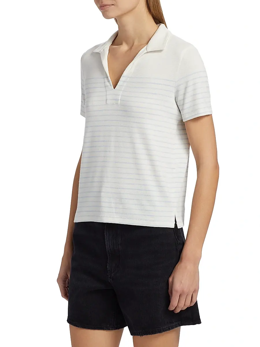 rag & bone Women's The Knit Stripe Polo Shirt | Thumbnail 4 rag & bone Women's The Knit Stripe Polo Shirt | Thumbnail 4