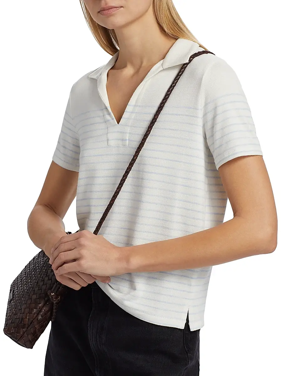 rag & bone Women's The Knit Stripe Polo Shirt | Thumbnail 6 rag & bone Women's The Knit Stripe Polo Shirt | Thumbnail 6