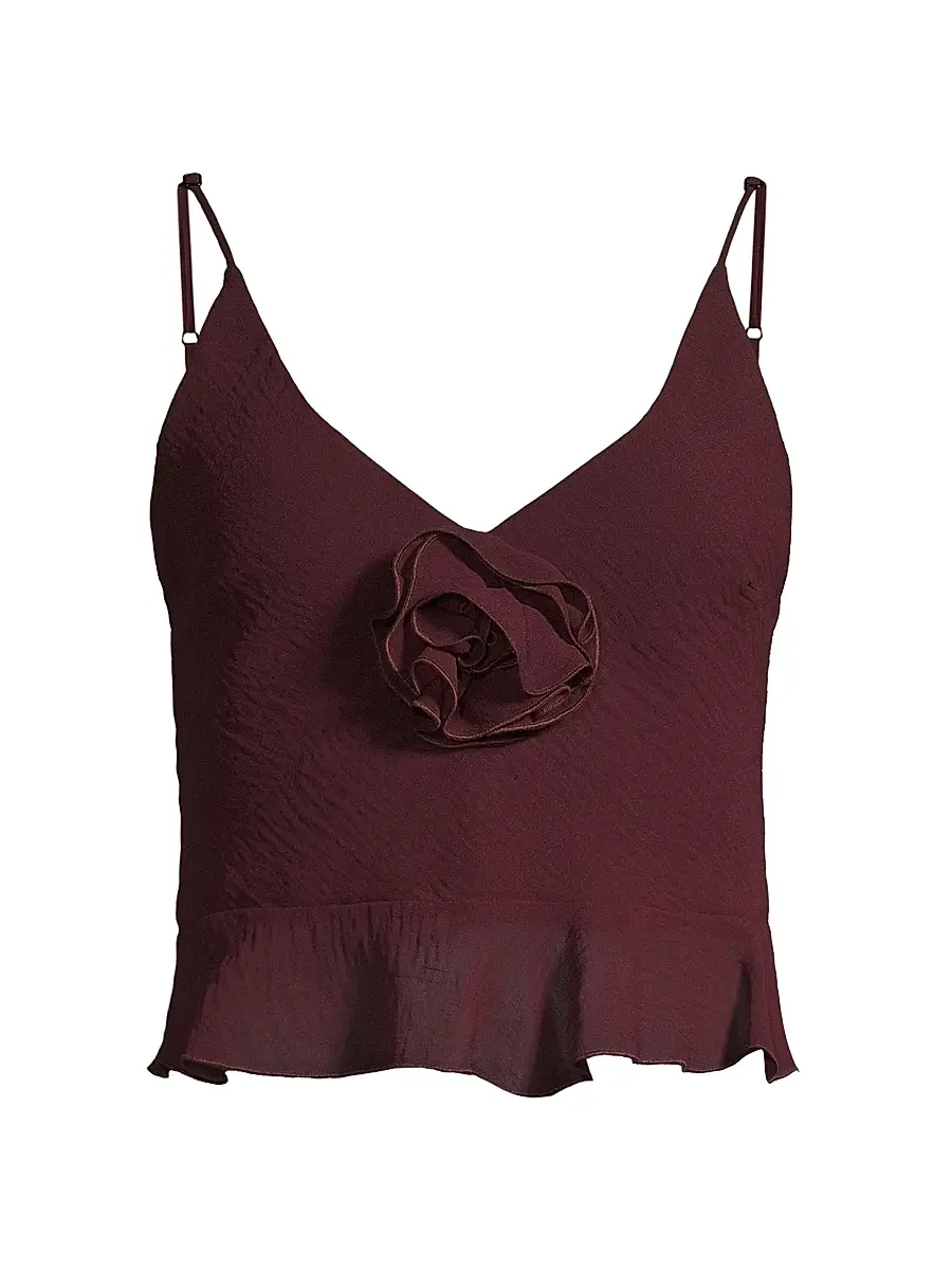 Delfi Women's Anya Floral Appliqu​é Tank