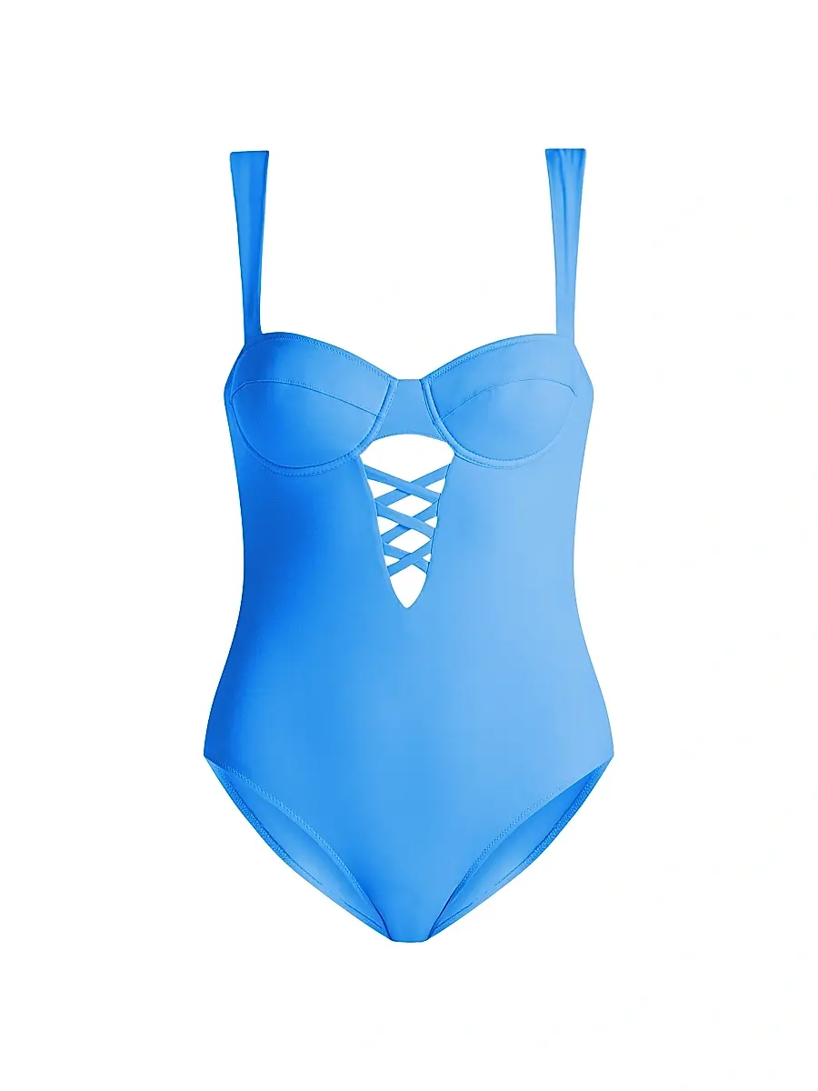 Valimare Women's Paris Lace-Up Balconette One-Piece Swimsuit