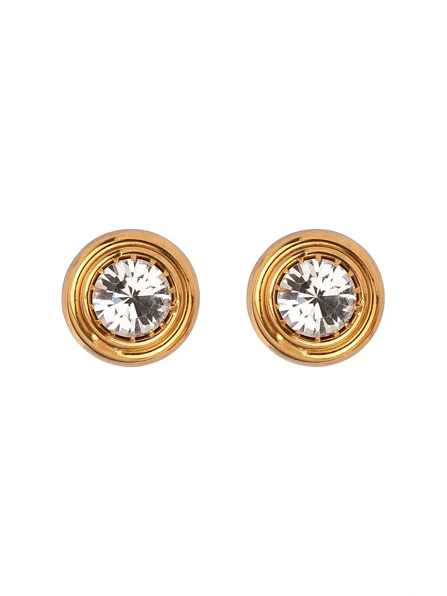 Jennifer Behr Women's Jodi 18K-Gold-Plated & Crystal Stud Earrings - Gold | Image 1 Jennifer Behr Women's Jodi 18K-Gold-Plated & Crystal Stud Earrings - Gold | Image 1