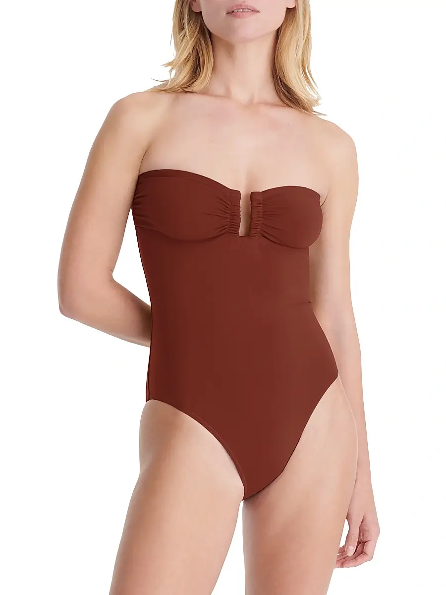 ERES Women's Cassiopee Strapless One-Piece Swimsuit - Tortue | Thumbnail 3 ERES Women's Cassiopee Strapless One-Piece Swimsuit - Tortue | Thumbnail 3