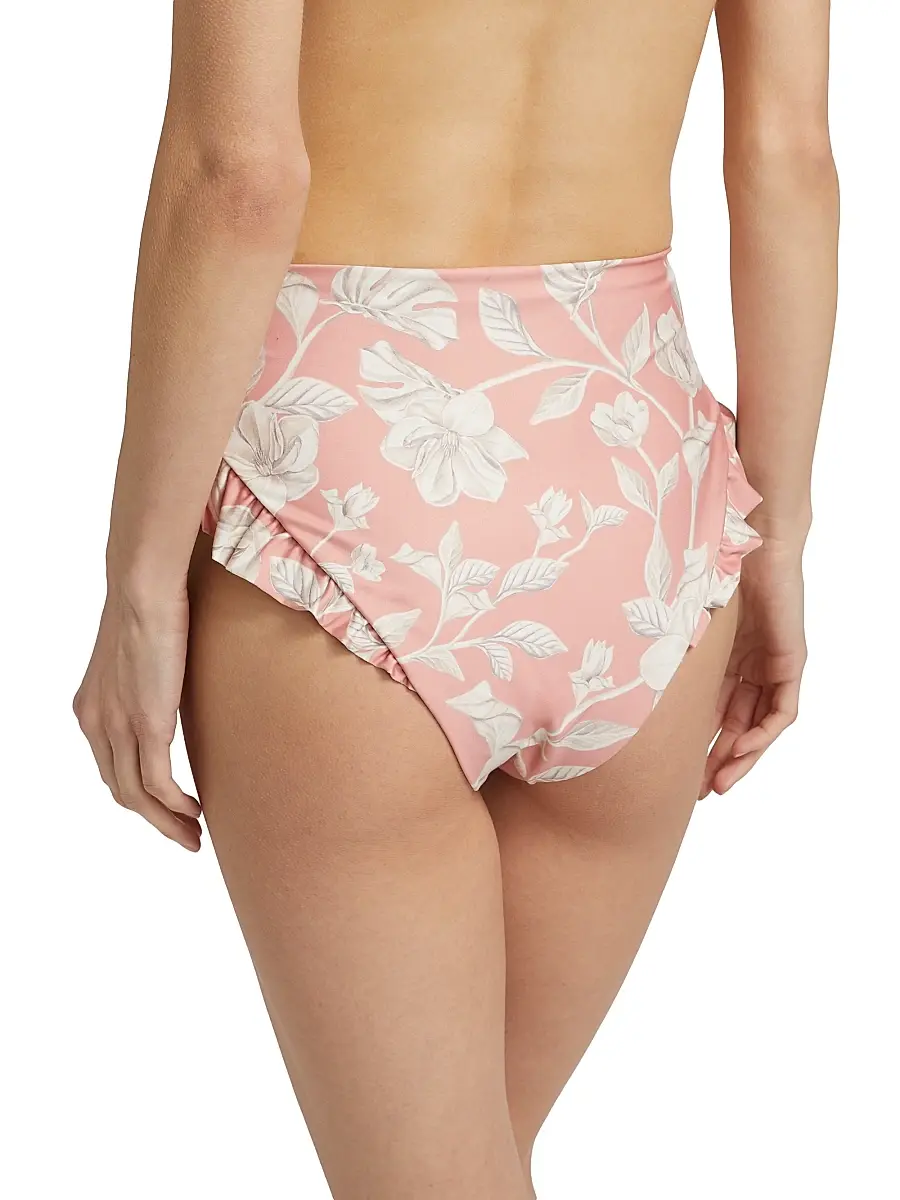 Agua by Agua Bendita Women's Jengibre Floral High-Rise Bikini Bottom | Thumbnail 4 Agua by Agua Bendita Women's Jengibre Floral High-Rise Bikini Bottom | Thumbnail 4
